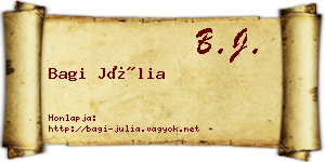 Bagi Júlia névjegykártya