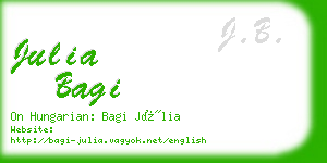 julia bagi business card